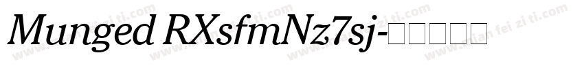 Munged RXsfmNz7sj字体转换